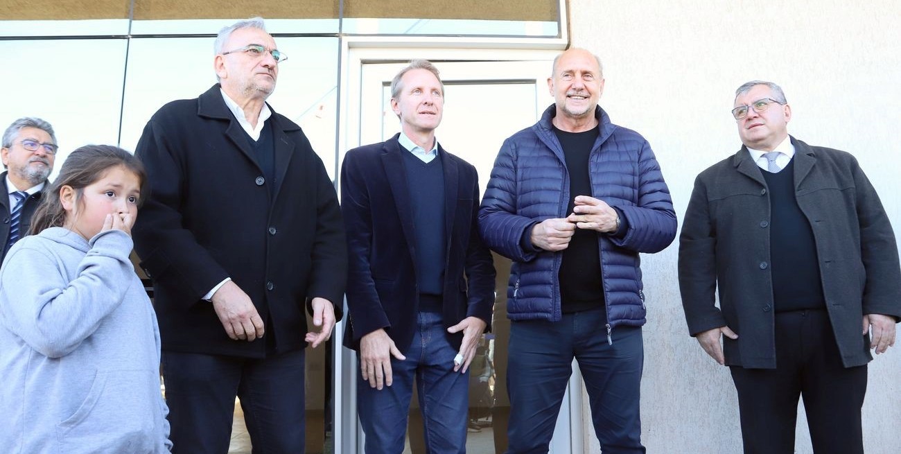 Perotti visitó Sunchales donde recorrió las obras del nuevo edificio de la Comisaría 3ª