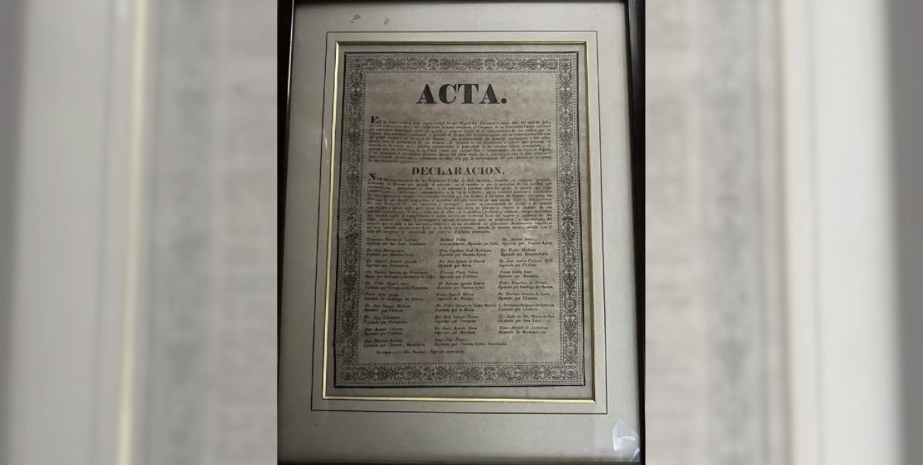 Argentina recuperó un impreso original de la declaración de la Independencia de 1816