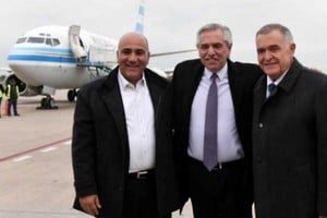 La última visita fue en junio, en el marco del triunfo oficialista en la provincia. Crédito: NA