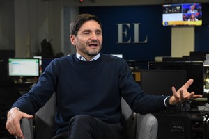 Maximiliano Pullaro, precandidato a gobernador dentro de Unidos para Cambiar Santa Fe. Foto: Pablo Aguirre