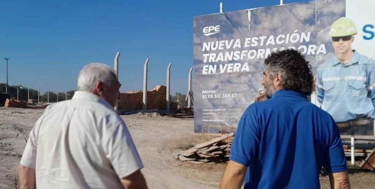 Sosa y Caussi recorrieron la obra de la nueva Estación Transformadora