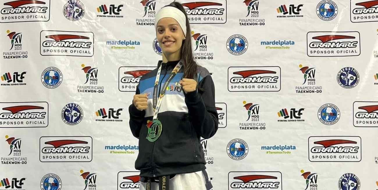 Indira Pampiglioni comenzó un hobby y ahora busca apoyo para representar a Argentina en el Mundial de Taekwondo 