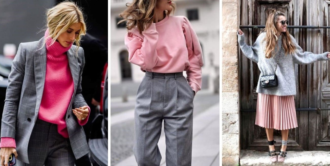 Gris y rosa la combinación ganadora para este invierno 