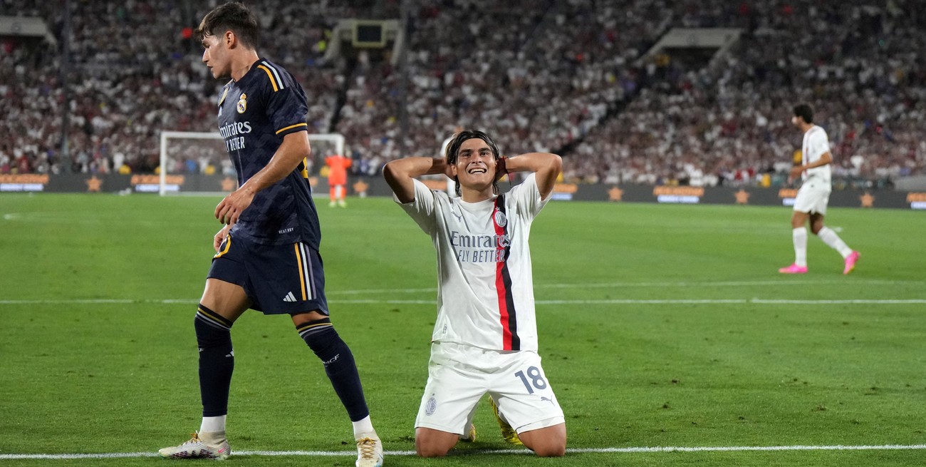 Video: Luka Romero marcó un golazo para el Milan en un amistoso ante Real Madrid