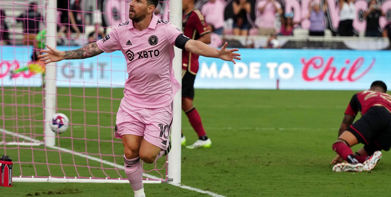 Dos goles y una asistencia de Messi en la goleada de Inter Miami ante Atlanta United