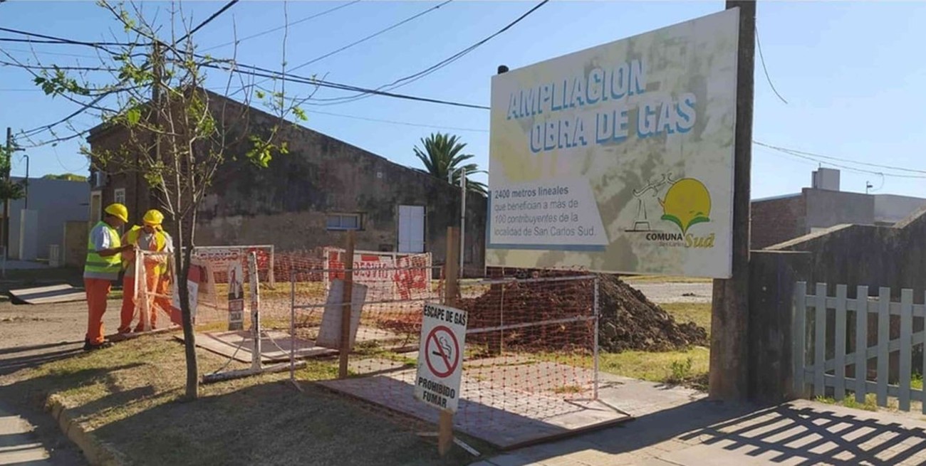 Amplían la obra de gas natural domiciliario a un importante sector de San Carlos Sud