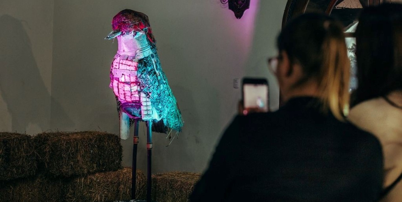 El tero gigante "Arrojo" advierte sobre la contaminación urbana en los campos