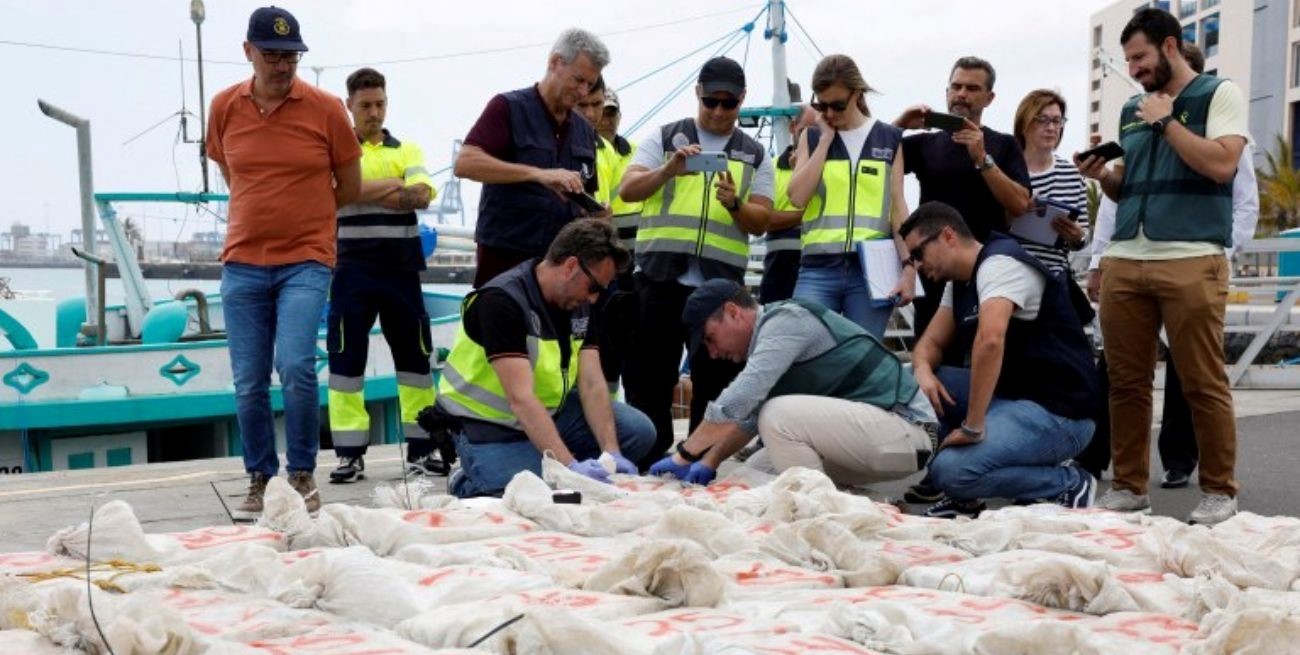 Hallaron en España 9.500 kilos de cocaína en un cargamento de bananas