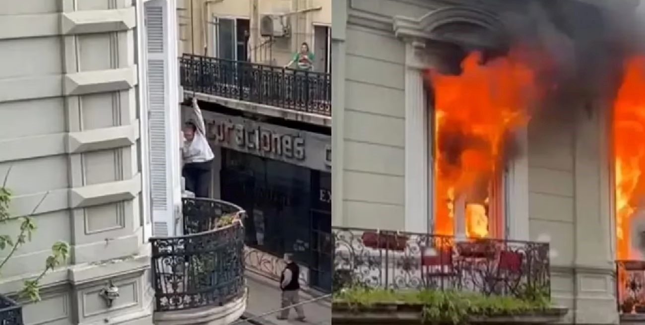 Fue intencional el incendio en el hotel donde una mujer escapó por la ventana