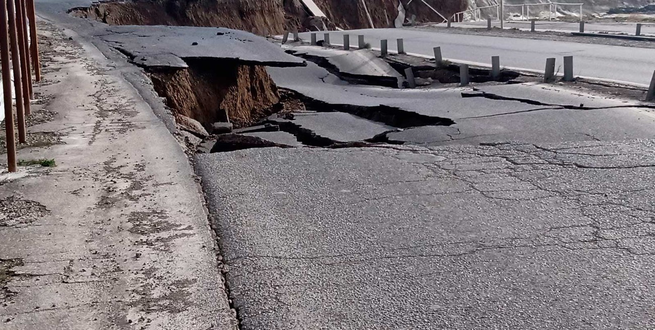 Se desmoronó la Ruta Nacional 3 cerca de Comodoro Rivadavia: no hubo heridos