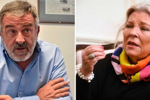 Elisa Carrió y Alejandro Rossi. El juez absolvió a la ex diputada por su alocución en el recinto, pero la condenó por lo que dijo en televisión.