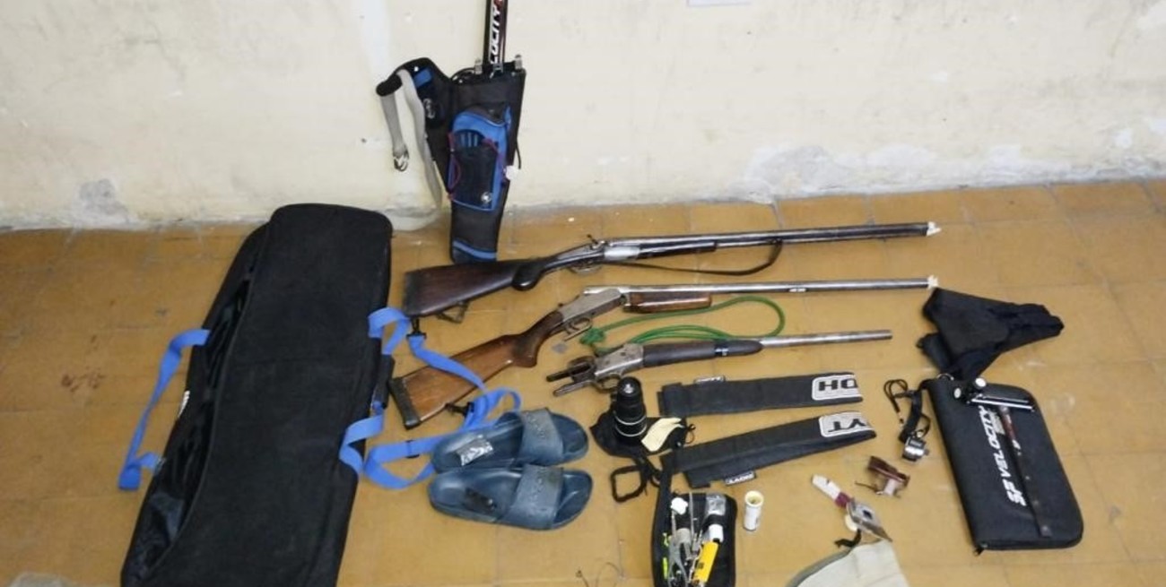 Robo y fuga: hallan armas, herramientas y hasta un arco con flechas deportivas en Guadalupe