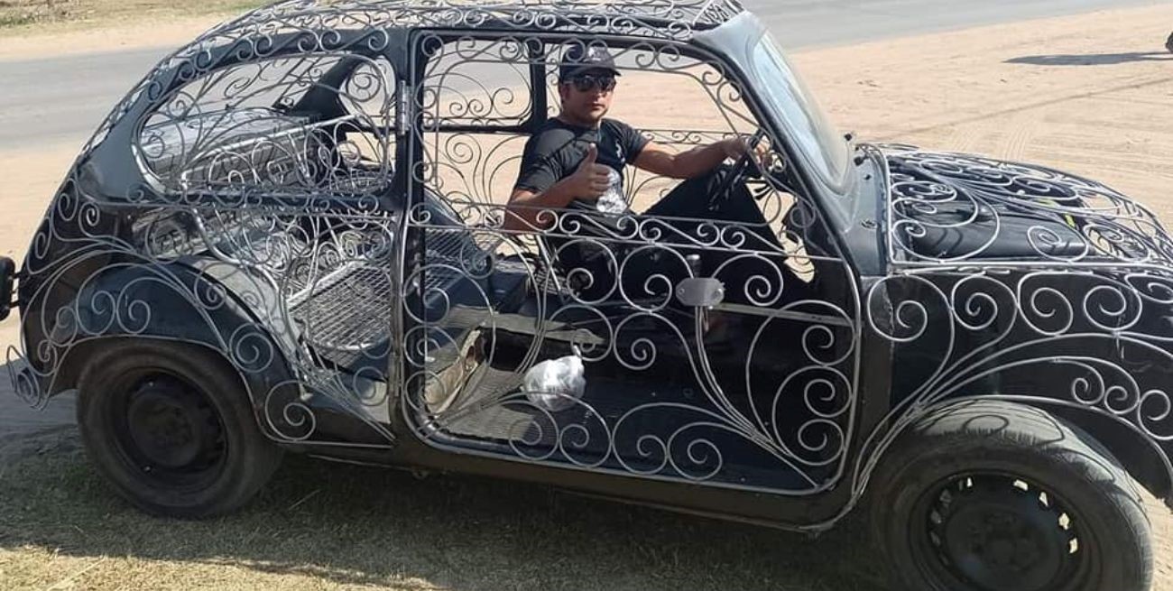 Se rifa el Fiat 600 con carrocería a base de rejas que fue furor en todo el país