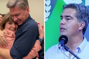 El gobernador electo celebró junto a Patricia Bullrich; Capitanich lo felicitó por su triunfo.