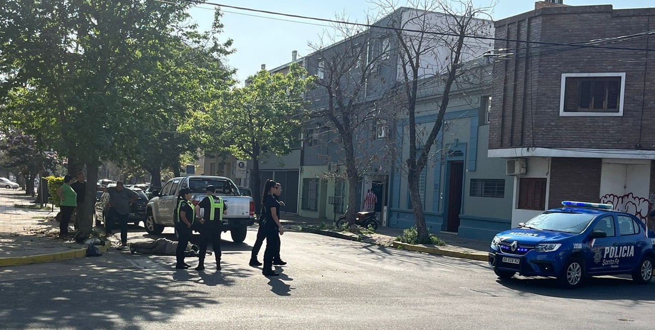 Choque en la esquina de Candioti y Candioti de la ciudad de Santa Fe