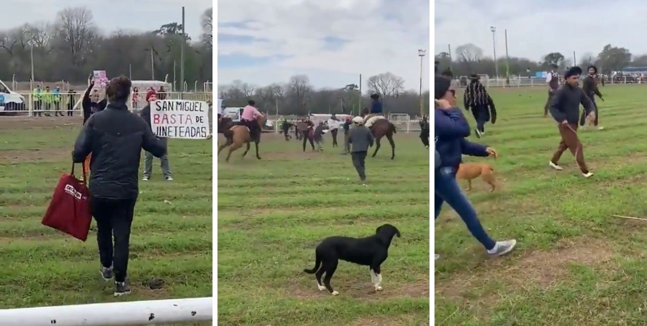 Tensión en una jineteada por protesta ambientalista