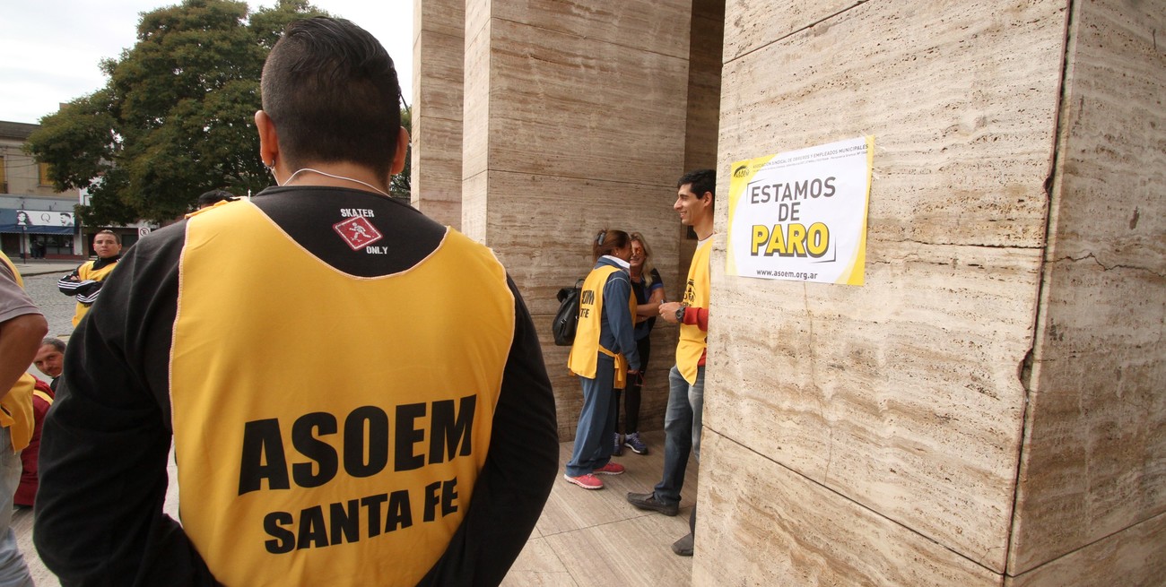 Ciudad de Santa Fe: Asoem ratificó
el paro de municipales por 72 horas