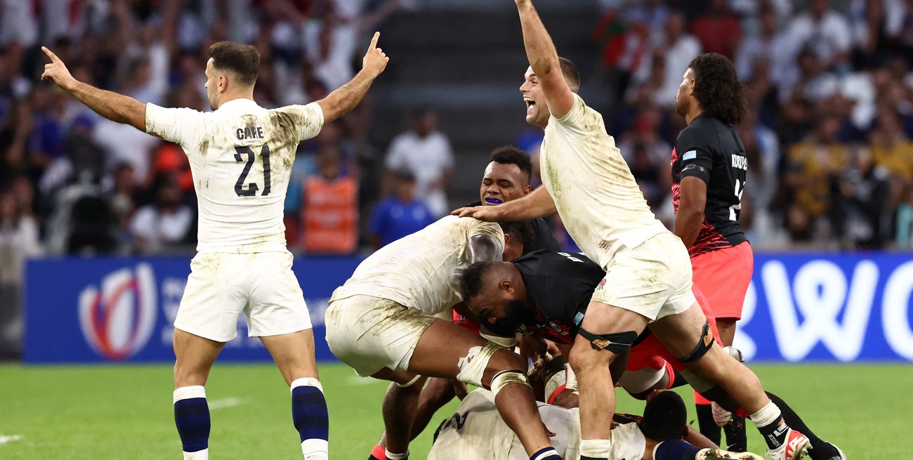 Inglaterra venció con lo justo a Fiji y es semifinalista del Mundial de Rugby