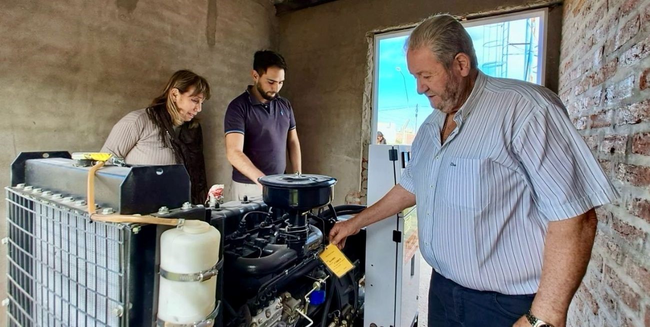 Monte Vera: instalan un grupo electrógeno en barrio Praderas para asegurar la provisión de agua potable