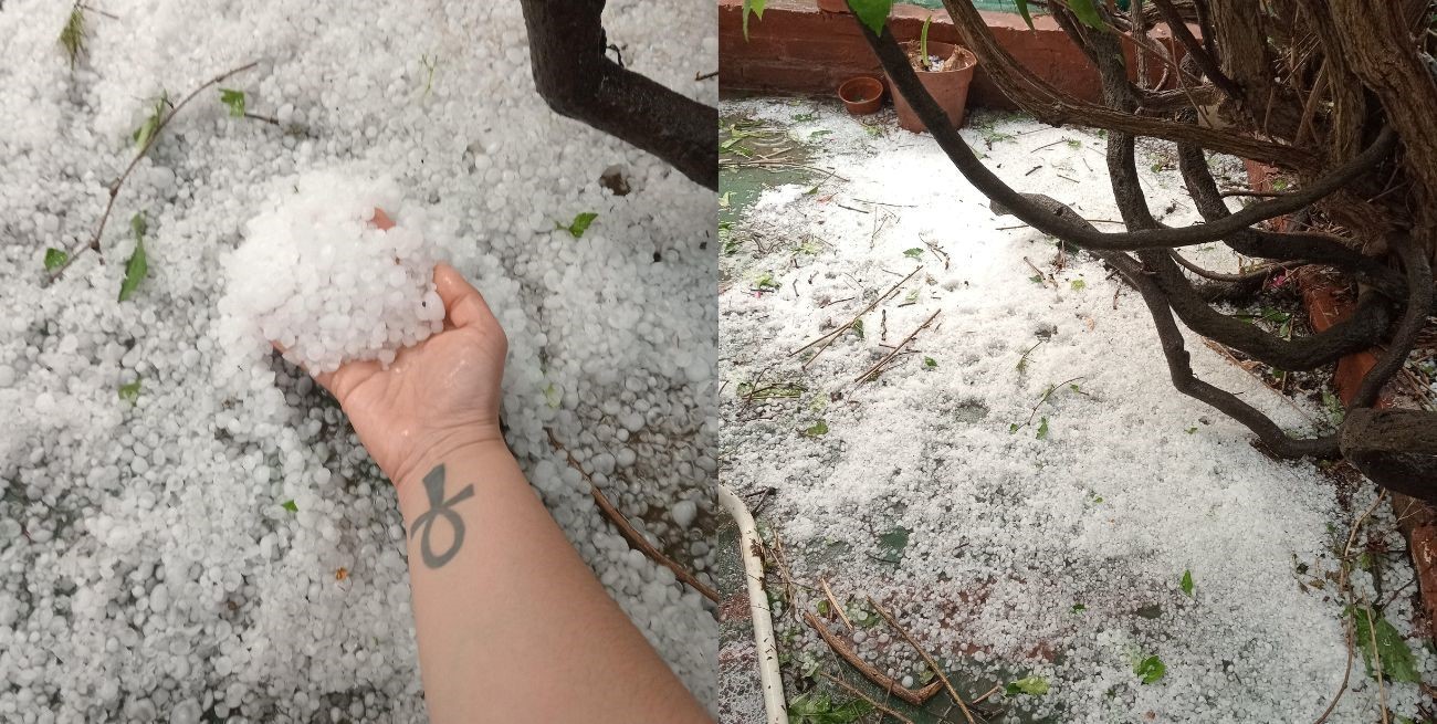 Video: el granizo azotó gran parte del departamento San Jerónimo