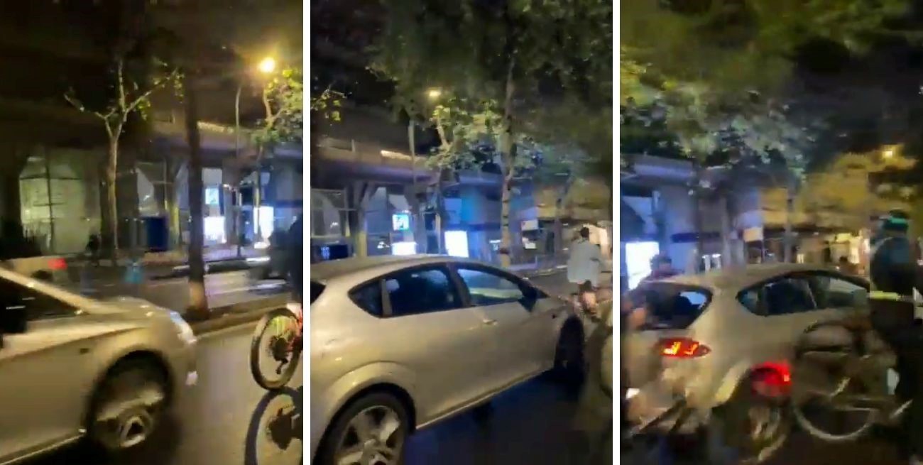 Ciclistas reclamaban a favor de Palestina en Madrid y fueron atropellados