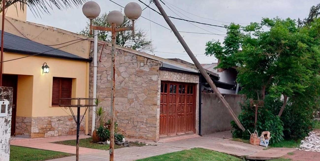 Temporal de viento afectó un barrio de Vera