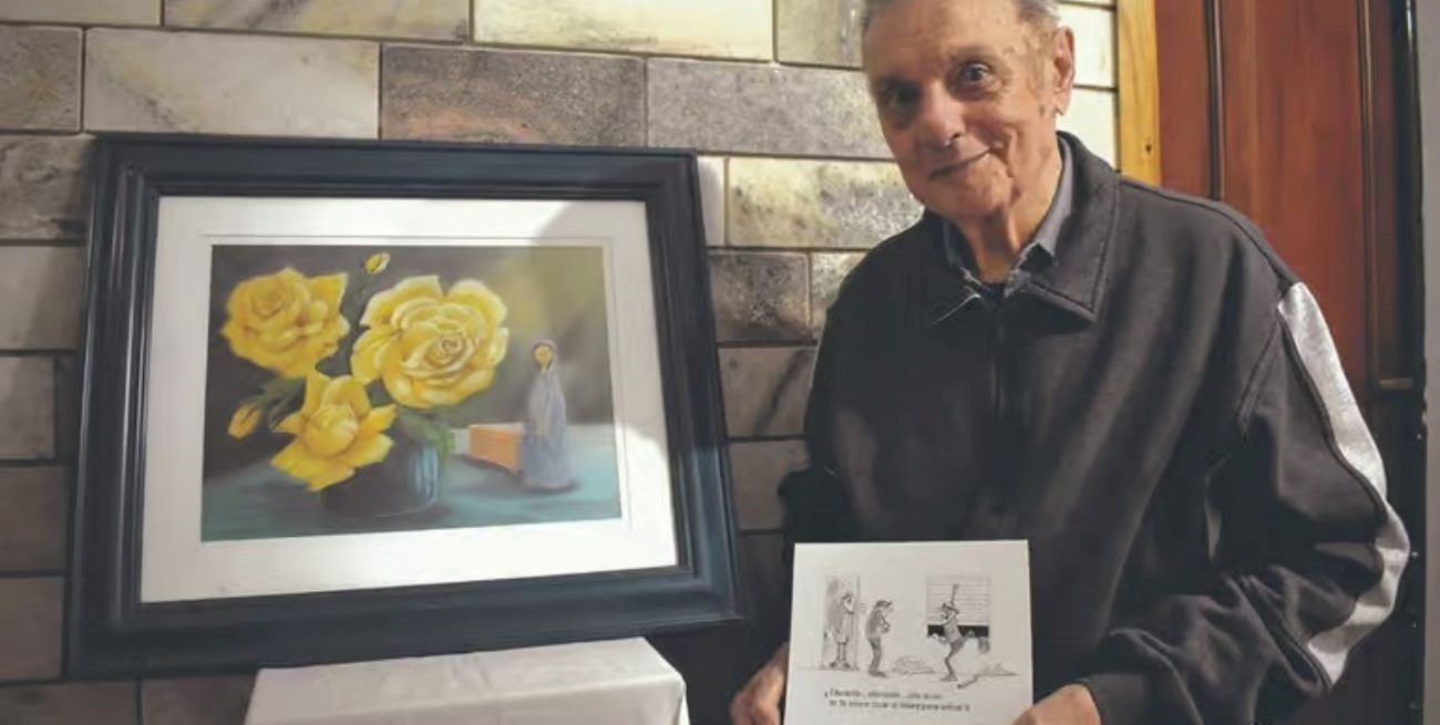 Puro talento: un abuelo santafesino sorprende con su arte a los 92 años