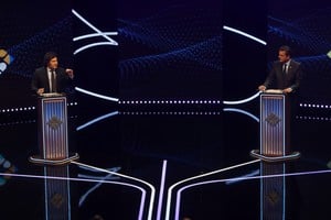 Los candidatos en plena discusión. Crédito: Télam