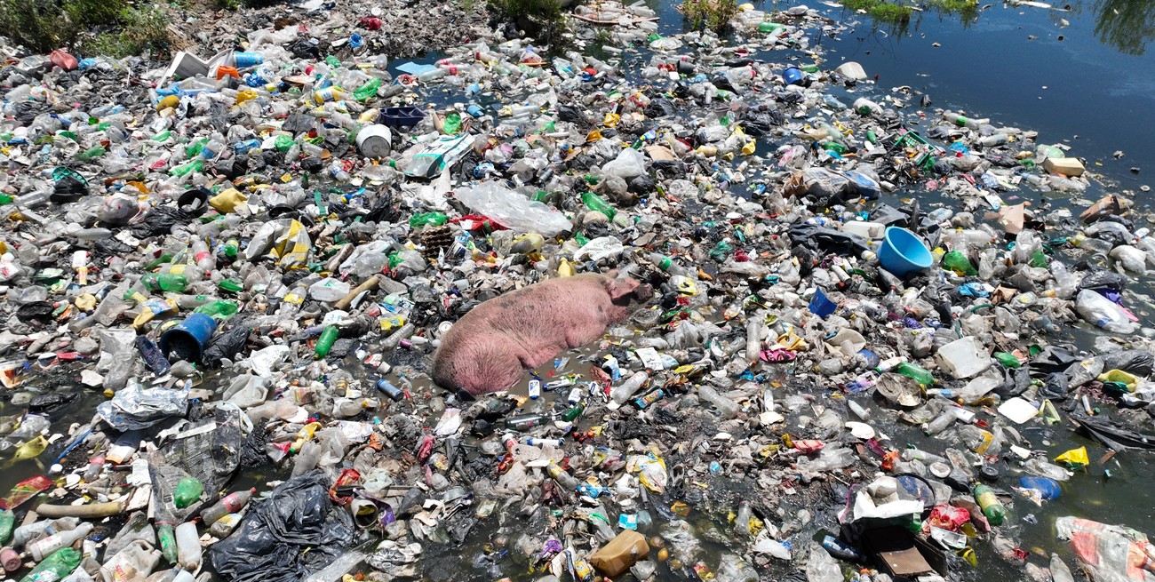 La crecida del Paraná inundó el basural de la Costa santafesina