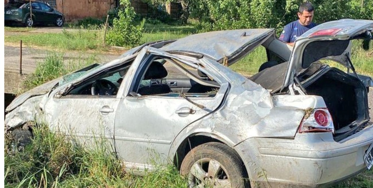 Dos muertos tras el vuelco de un auto en la Ruta Nacional 205 en Saladillo