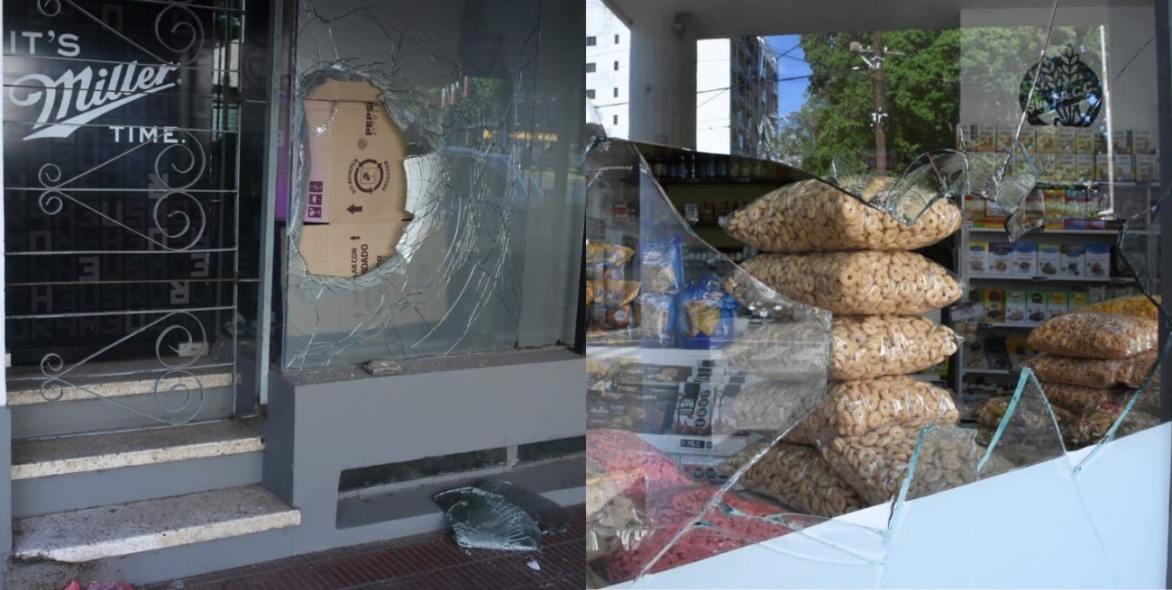 Vandalismo en dos comercios de la zona céntrica de Santa Fe