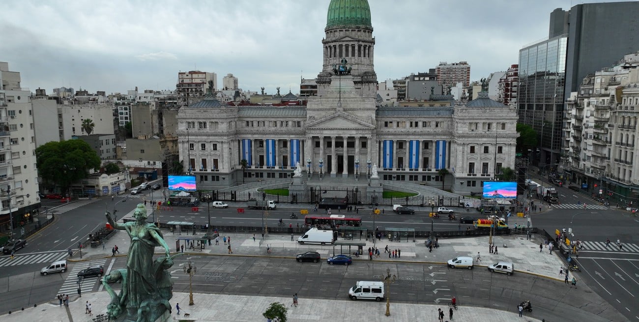 Desde el drone de El Litoral: así está el Congreso a horas de la asunción de Javier Milei