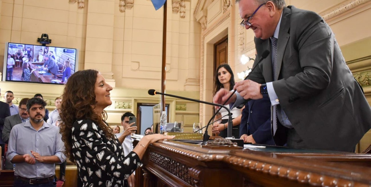 Di Gregorio juró como senadora provincial y se comprometió a continuar la gestión de Enrico