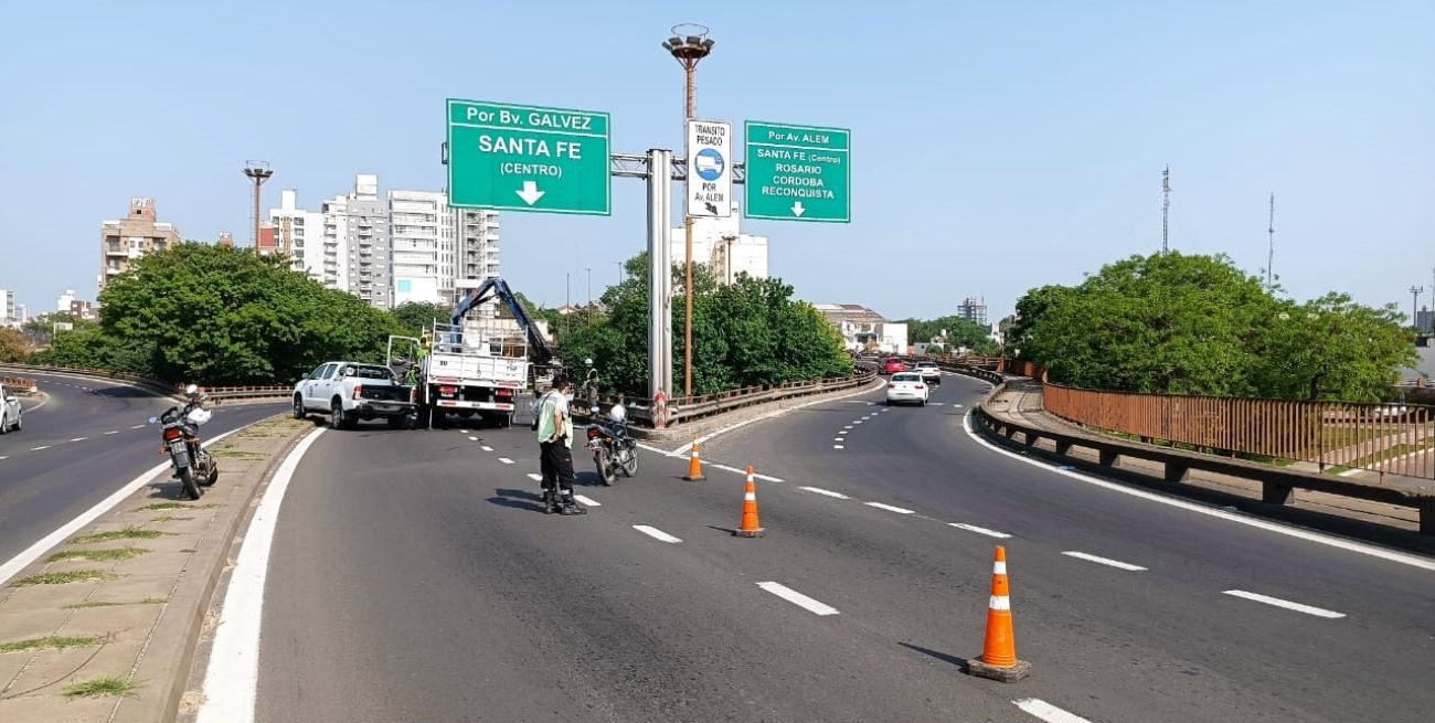 Corte de tránsito por trabajos nocturnos en el Viaducto Oroño