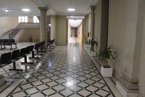 La audiencia se llevó a cabo en la Sala 2 de los tribunales de Santa Fe. Foto: Luis Cetraro.