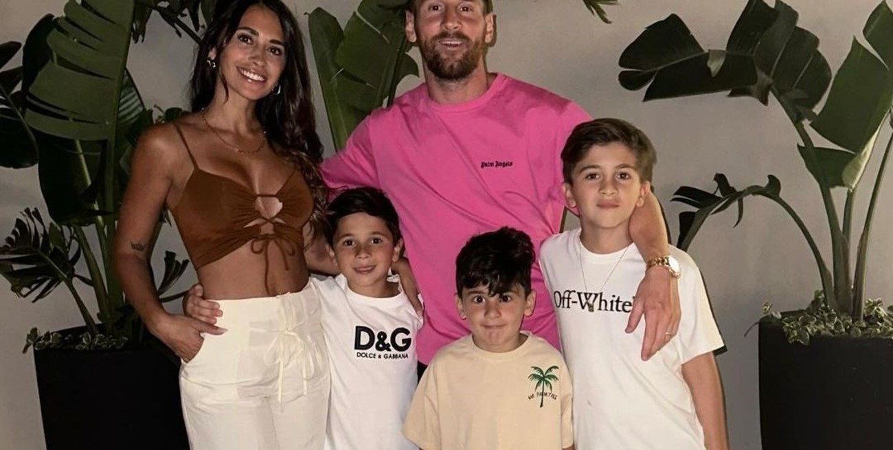 Messi recibió el año junto a su familia en Rosario