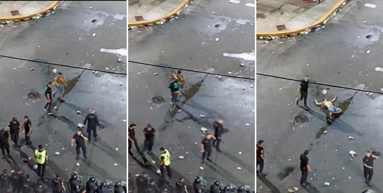 Video: un seguridad noqueó a un fan en el recital de La Renga