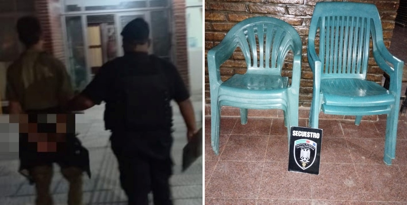 Santo Tomé: cayó el ladrón de las sillas plásticas