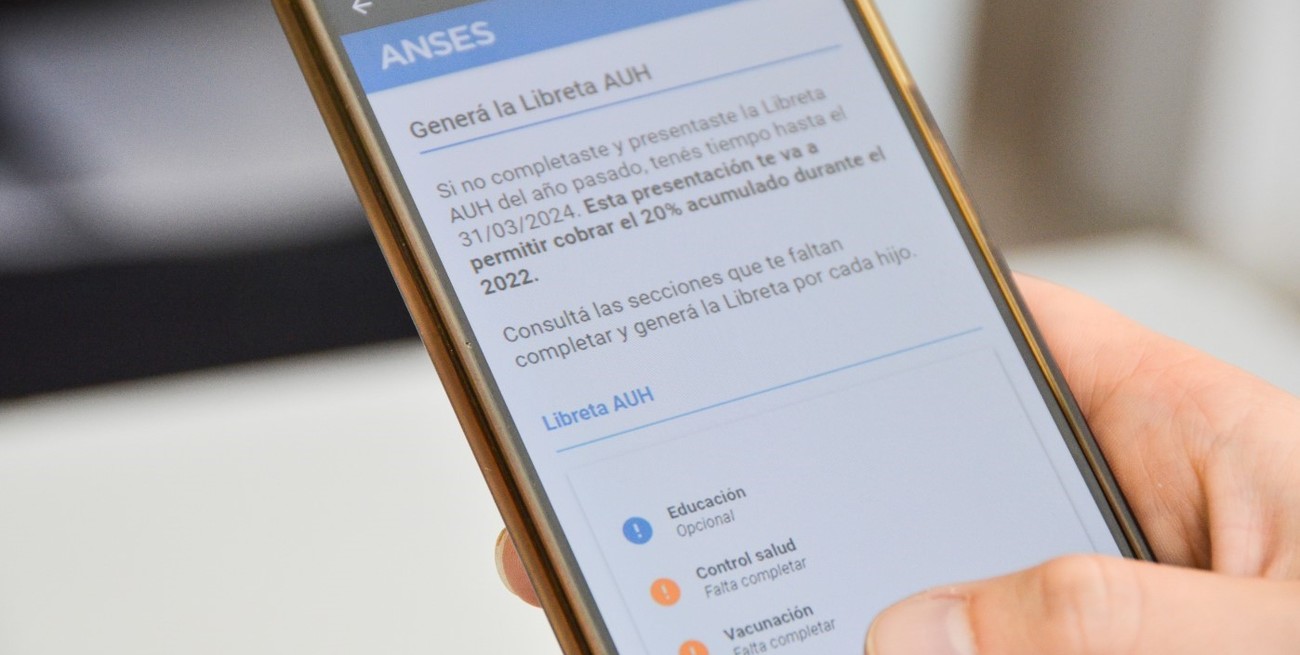 Se puede presentar la Libreta AUH de forma online a partir de esta semana