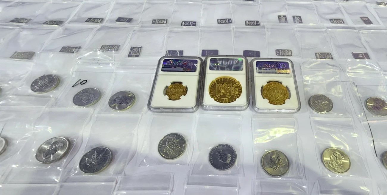 Sorprendieron en Ezeiza a un ciudadano japonés con lingotes de platino y monedas 