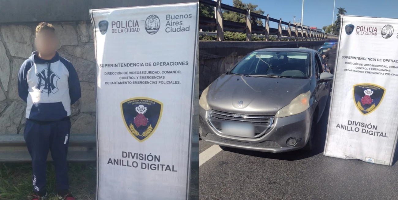 Video: detuvieron a un ciudadano chileno que circulaba en un auto robado