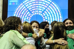 11 de diciembre de 2020. Ese día se dio media sanción a la ley de IVE que fue sancionada por el Senado el 30 de ese mes. Crédito: Archivo.