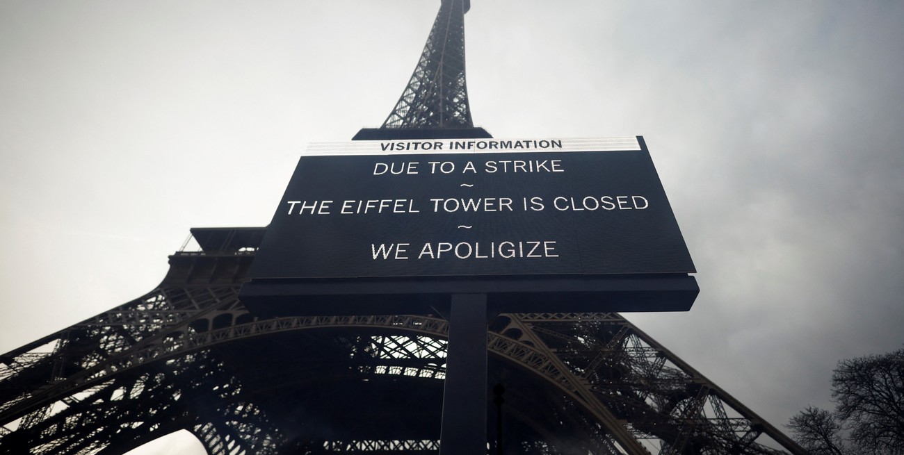 La Torre Eiffel, cerrada por segundo día consecutivo debido a una huelga de trabajadores