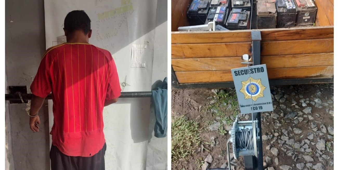 Entró a un taller mecánico y robó 14 baterías de vehículos; fue detenido