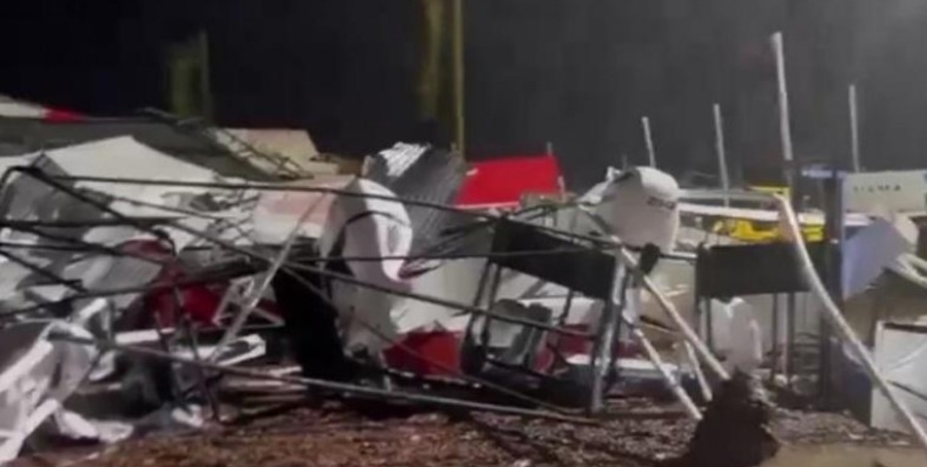 Video: el temporal en San Nicolás causó destrozos en Expoagro