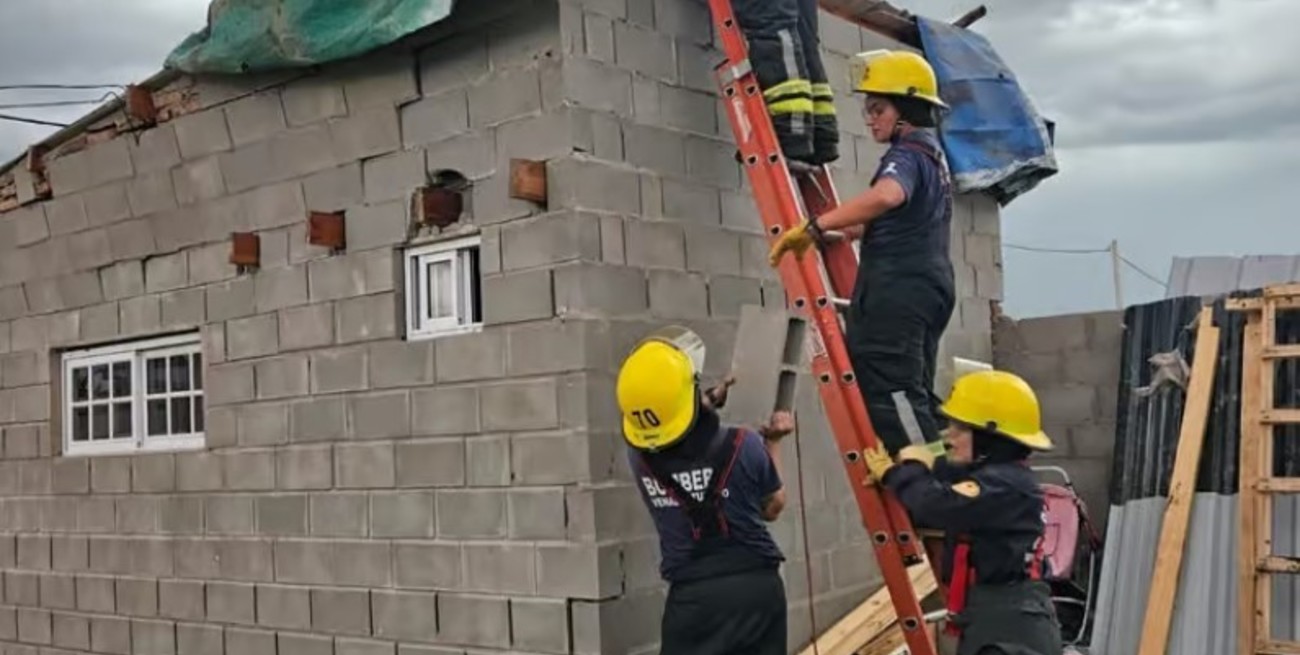 Tormenta en Venado Tuerto:  voladuras de techo y una familia autoevacuada