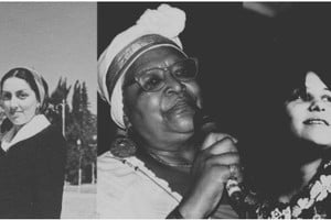 Beatriz Vallejos, Lucía Dominga y Estela Figueroa.