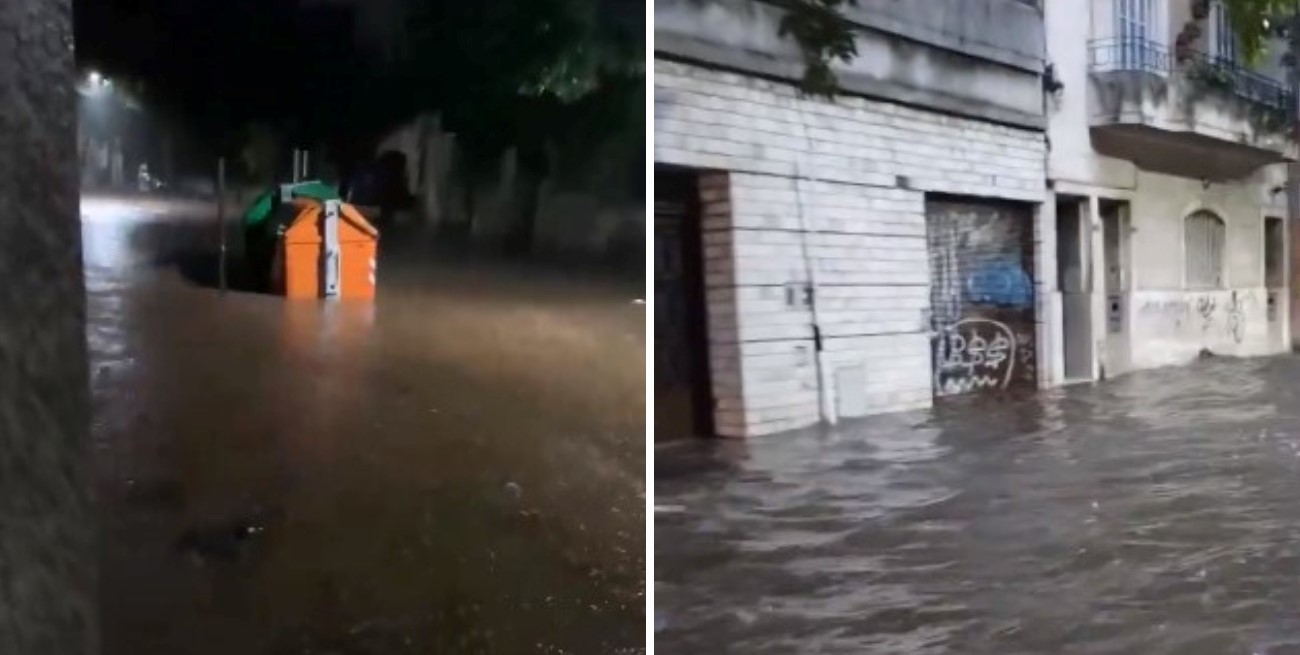 Temporal, granizo y calles anegadas en Rosario: qué dice el pronóstico