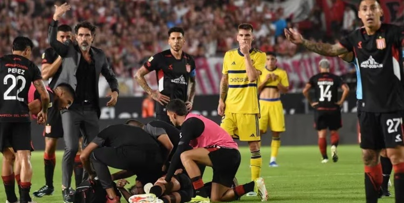 Video: se descompensó Javier Altamirano y se suspendió el partido entre Estudiantes y Boca