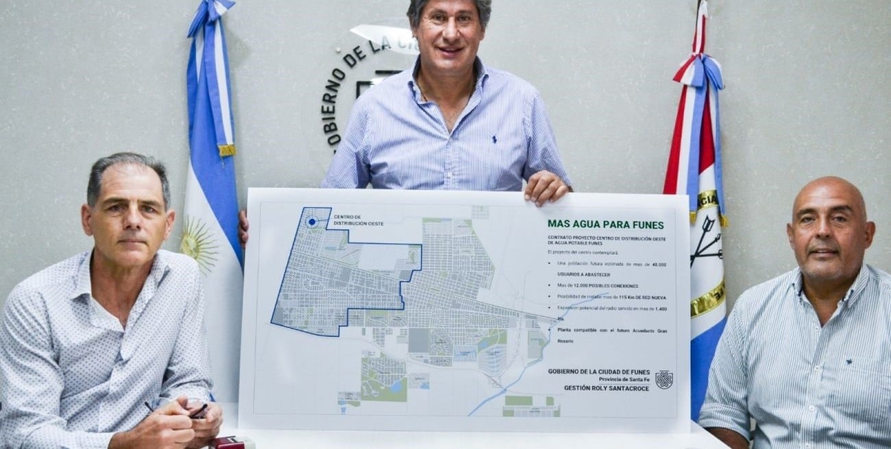 Funes: avanza en un nuevo centro de distribución de agua potable